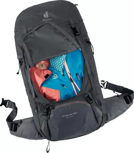 Deuter Futura Air Trek SL Trekking Backpack - 45l + 10l, black-graphite